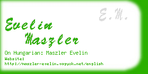 evelin maszler business card